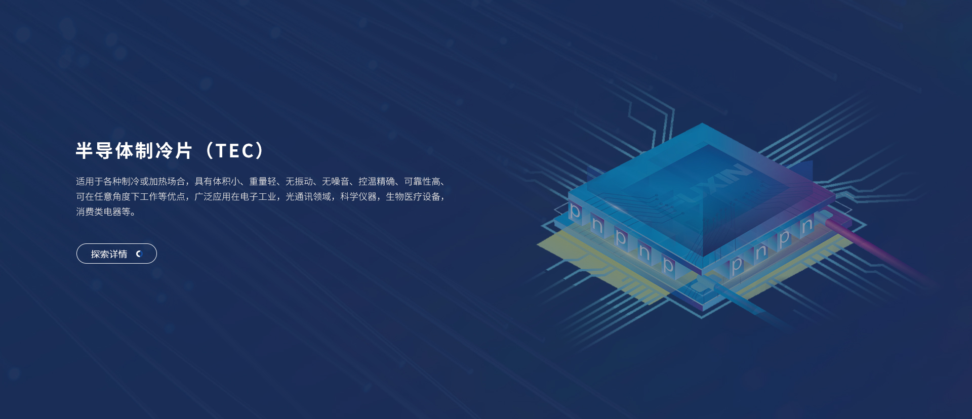 富信科技主營微型半導體制冷器件、電子半導體制冷片、半導體制冷原器件、基因擴增儀升溫降溫模塊